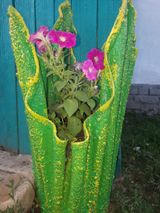 Вазон уличный из махрового полотенца Умахаджипев Абдул,4кл.